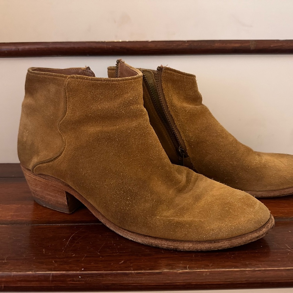 Frye Brown Suede Ankle Boots